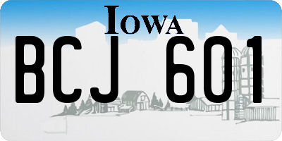 IA license plate BCJ601