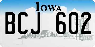 IA license plate BCJ602