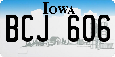 IA license plate BCJ606