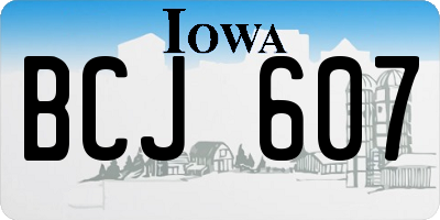 IA license plate BCJ607