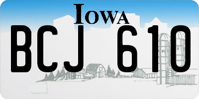 IA license plate BCJ610