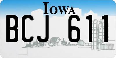 IA license plate BCJ611