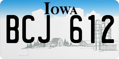 IA license plate BCJ612