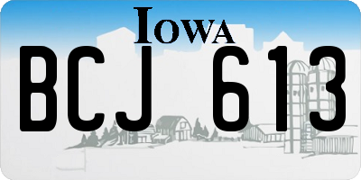 IA license plate BCJ613