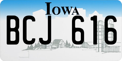 IA license plate BCJ616