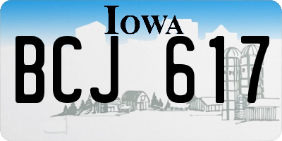 IA license plate BCJ617