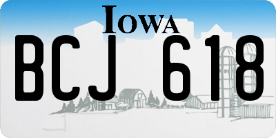 IA license plate BCJ618