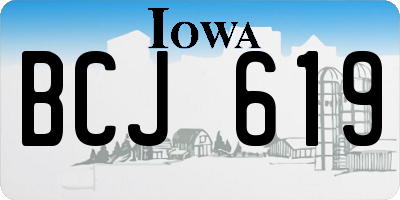 IA license plate BCJ619