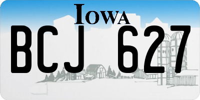 IA license plate BCJ627