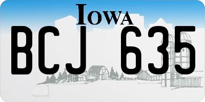 IA license plate BCJ635