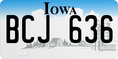 IA license plate BCJ636