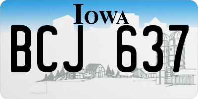 IA license plate BCJ637
