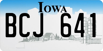 IA license plate BCJ641