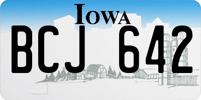 IA license plate BCJ642