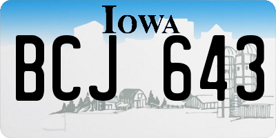 IA license plate BCJ643