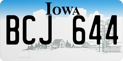 IA license plate BCJ644