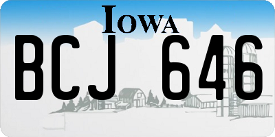 IA license plate BCJ646