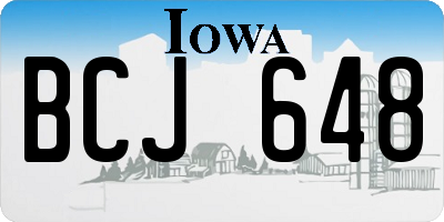 IA license plate BCJ648