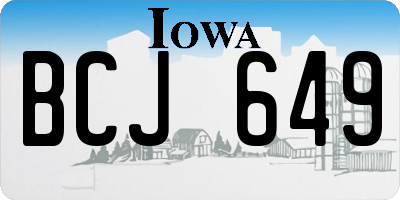 IA license plate BCJ649