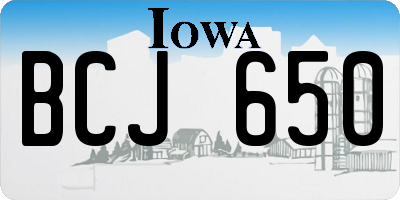 IA license plate BCJ650