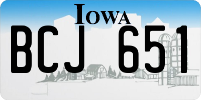 IA license plate BCJ651