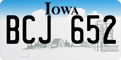 IA license plate BCJ652