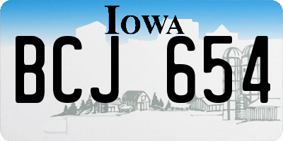IA license plate BCJ654