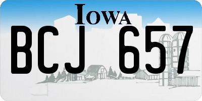 IA license plate BCJ657