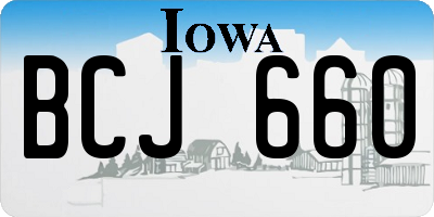 IA license plate BCJ660