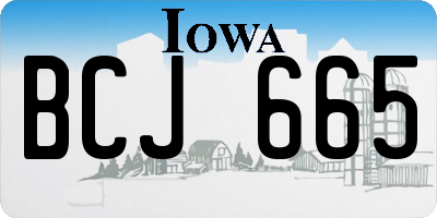 IA license plate BCJ665