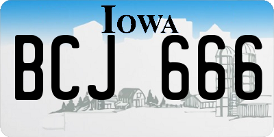 IA license plate BCJ666