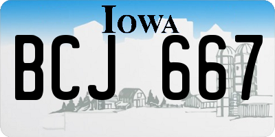 IA license plate BCJ667