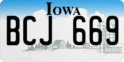 IA license plate BCJ669