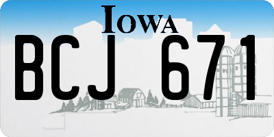 IA license plate BCJ671