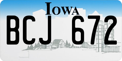 IA license plate BCJ672