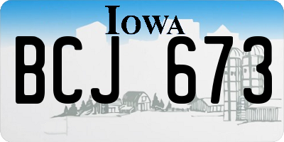 IA license plate BCJ673