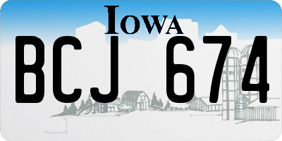 IA license plate BCJ674