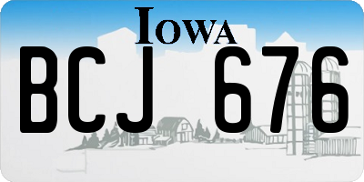 IA license plate BCJ676