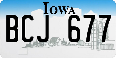 IA license plate BCJ677