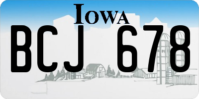 IA license plate BCJ678