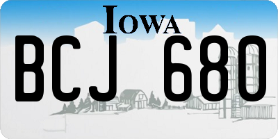 IA license plate BCJ680
