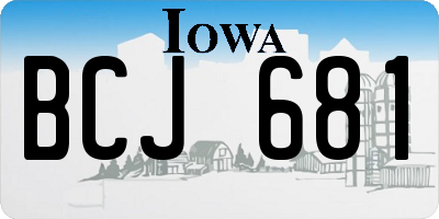 IA license plate BCJ681