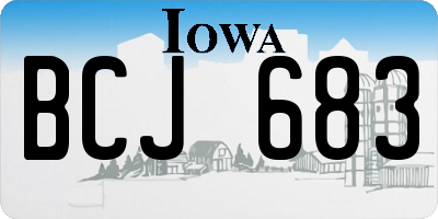 IA license plate BCJ683
