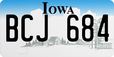 IA license plate BCJ684