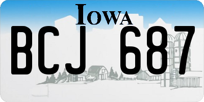 IA license plate BCJ687