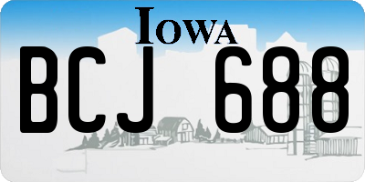 IA license plate BCJ688