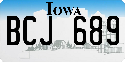 IA license plate BCJ689