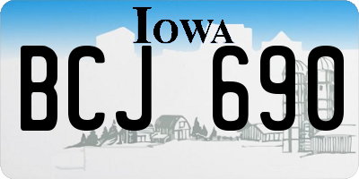 IA license plate BCJ690