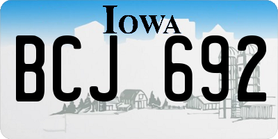 IA license plate BCJ692