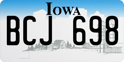 IA license plate BCJ698